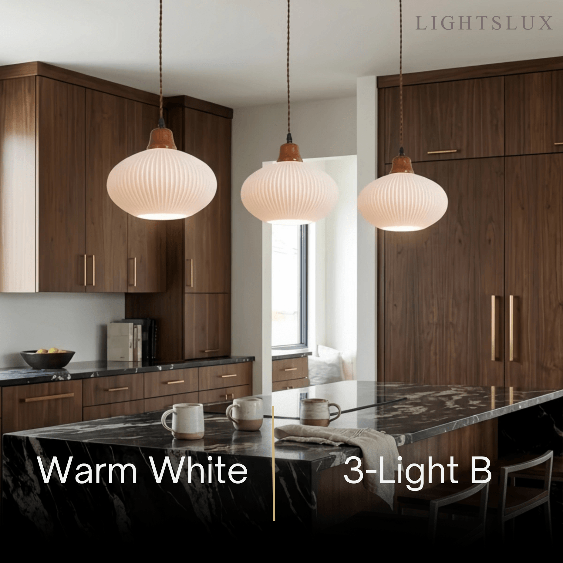 Contemporary Dome Pendant Light – Metal & Ceramic White