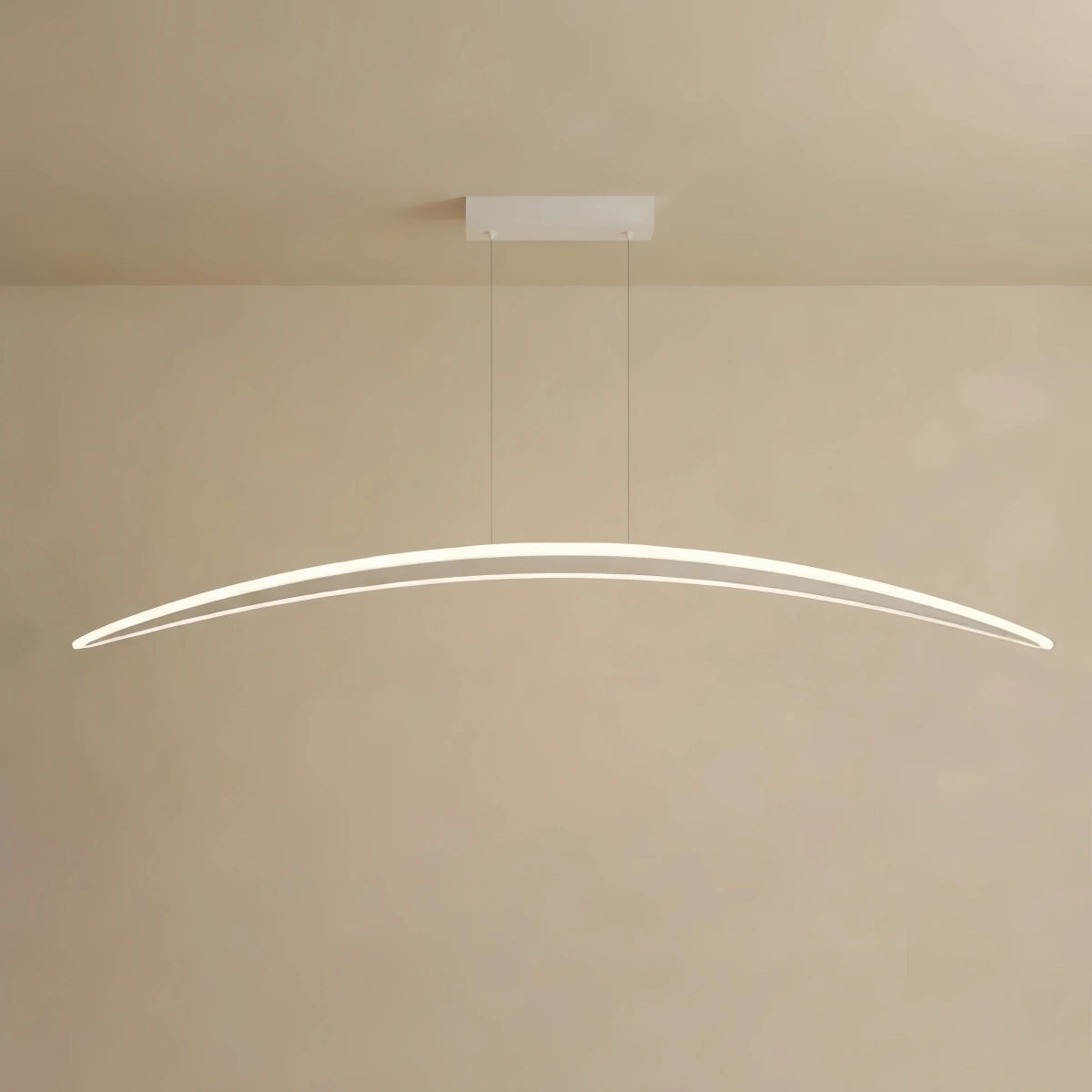 Vivara Minimalist Pendant Light -- Aluminum & Acrylic White for Living Room/Dining Room