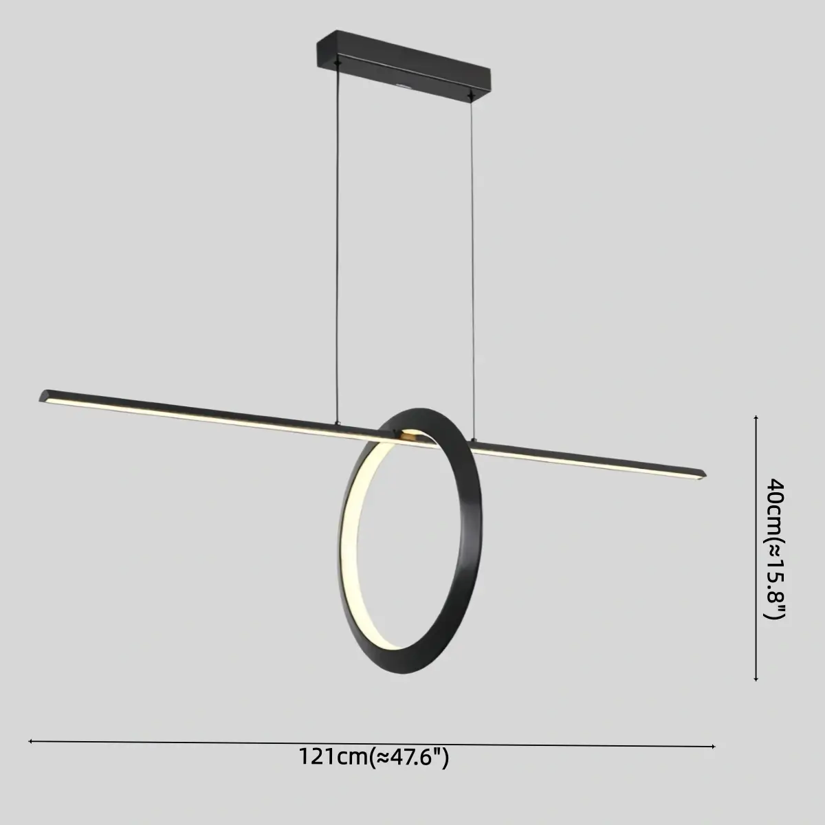 Minimalist Pendant Light — Metal & Silica Gel with Black & White