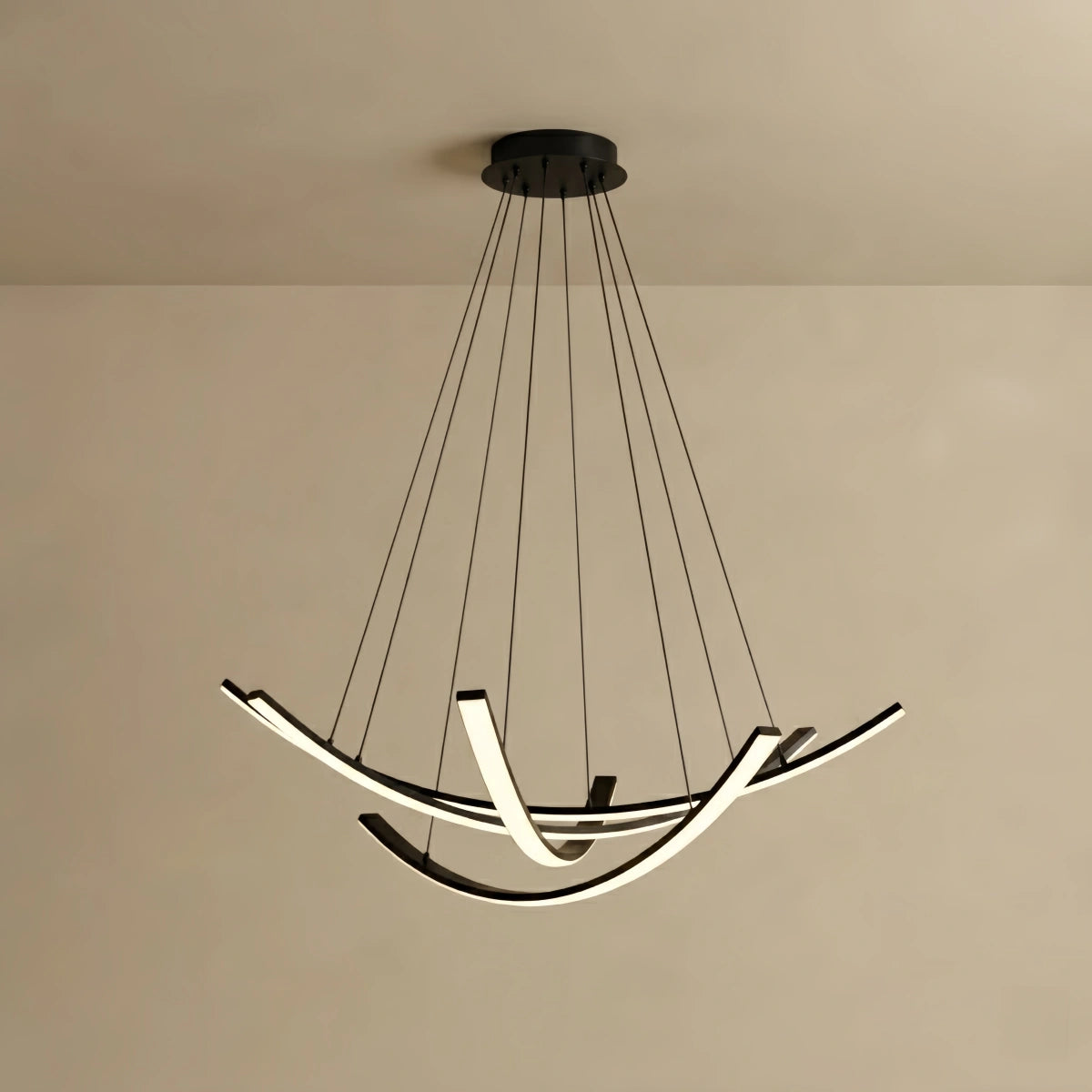 Arcato Modern Minimalist Chandelier — Gold for Dining Room/Living Room