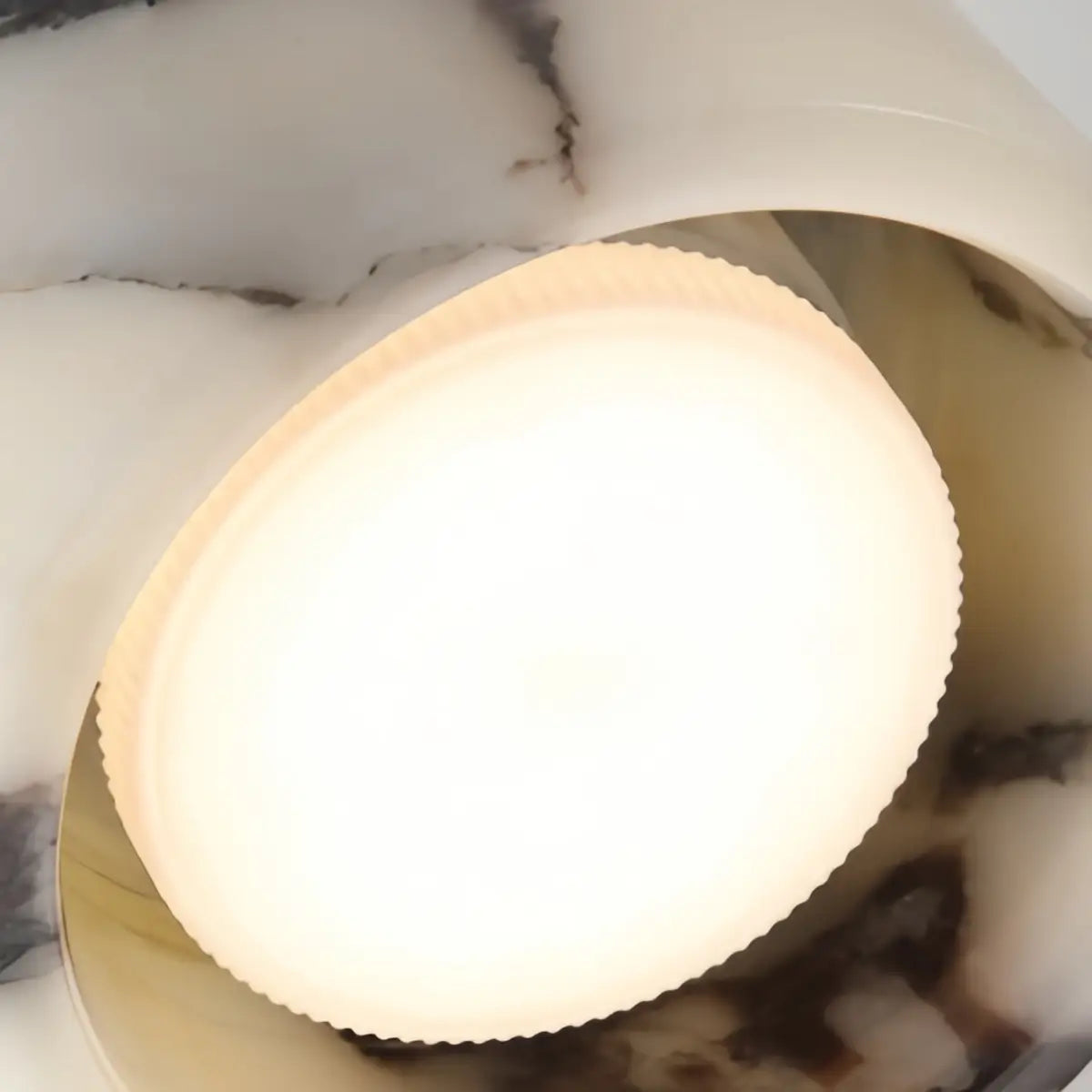 Art Deco Stone Dome Pendant Light -- Multi-Color Natural Stone