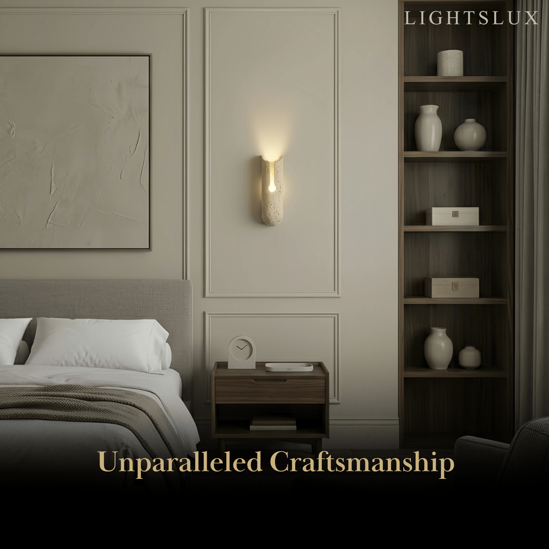 Strata Natural Travertine Wall Light