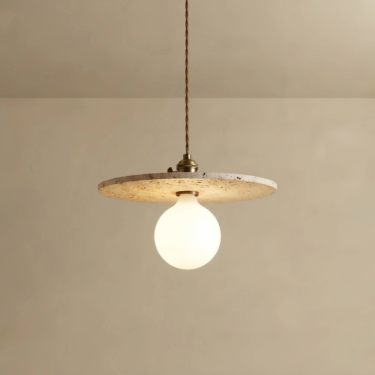 Pendant Light -- Beige Gold White for Dining Room Kitchen Island Living Room