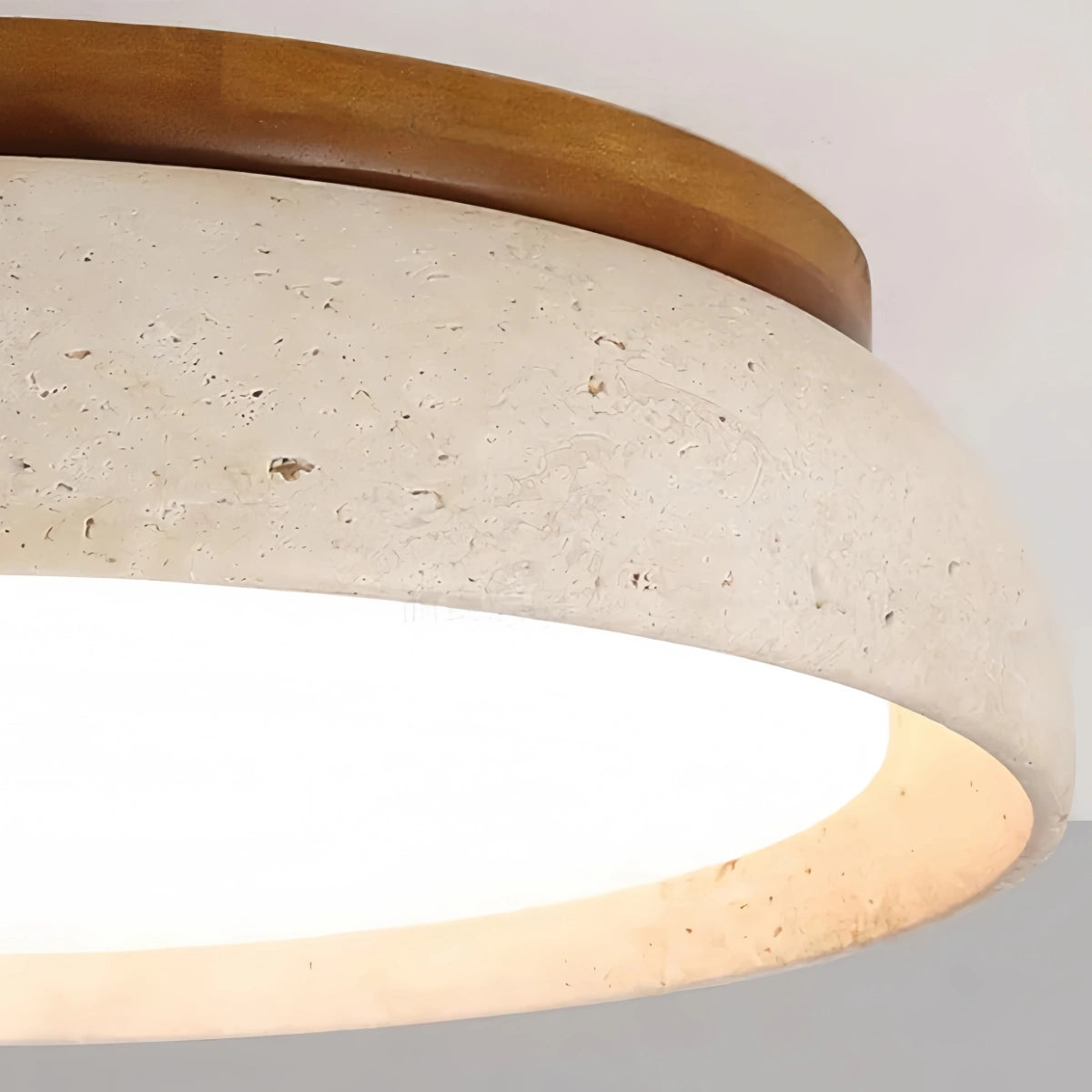 Strata Minimalist Travertine Ceiling Light
