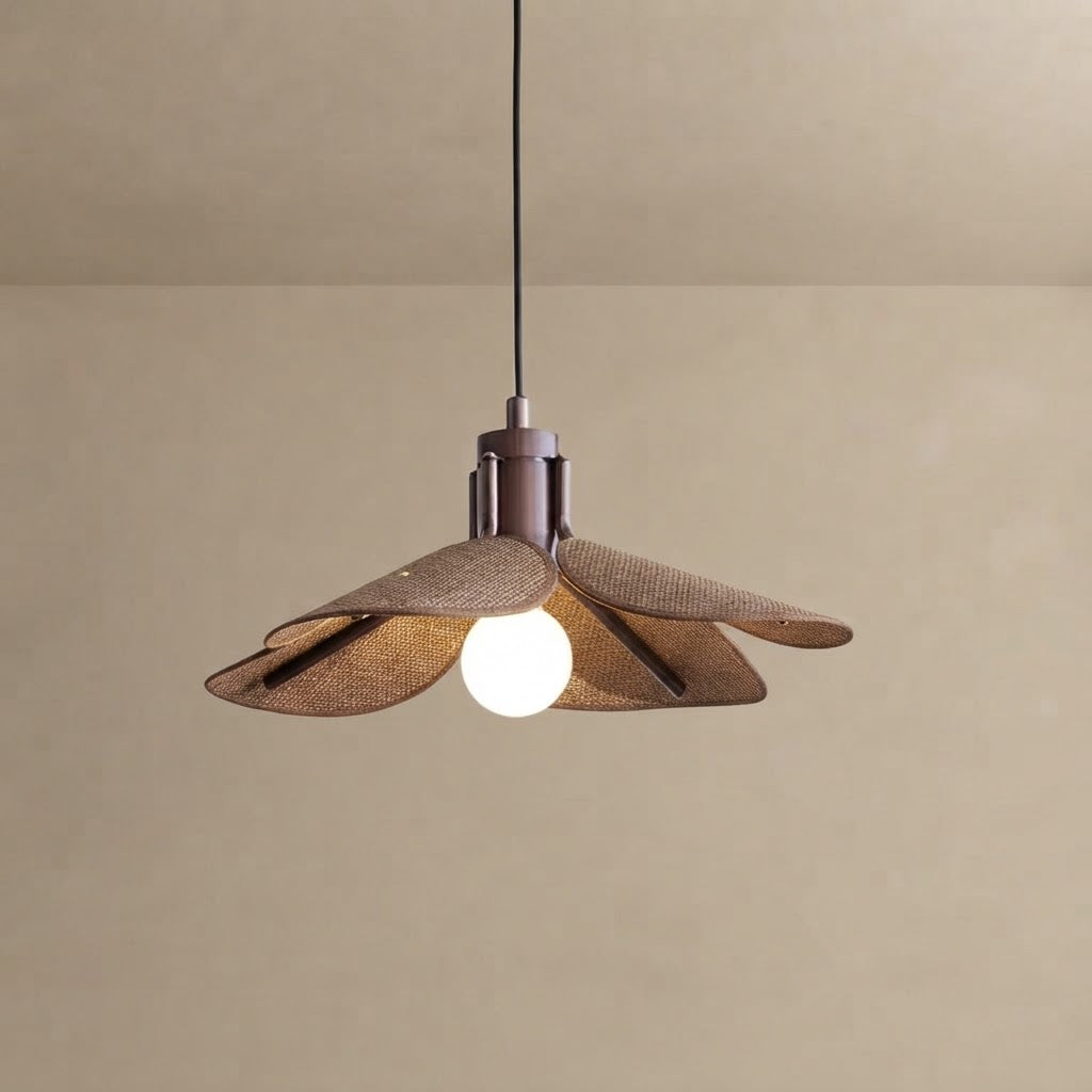 Bamburo_Natural_Rattan_Pendant_Lamp_--_Light_Brown_Dark_Brown_for_Living_
