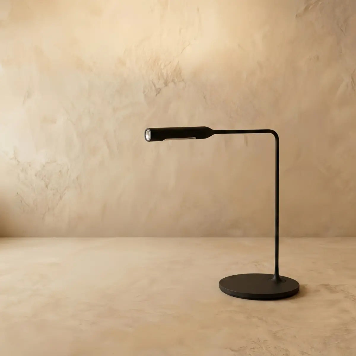 Arcato Minimalist Metal Table Lamp -- Black for Desk & Bedroom