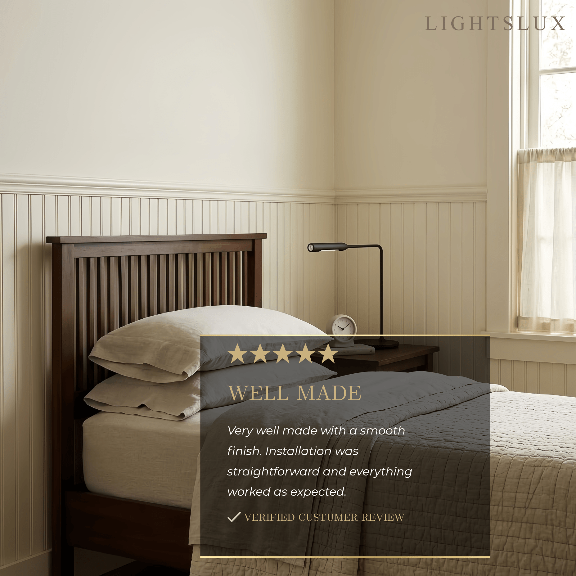 Minimalist Metal Table Lamp -- Black for Bedroom
