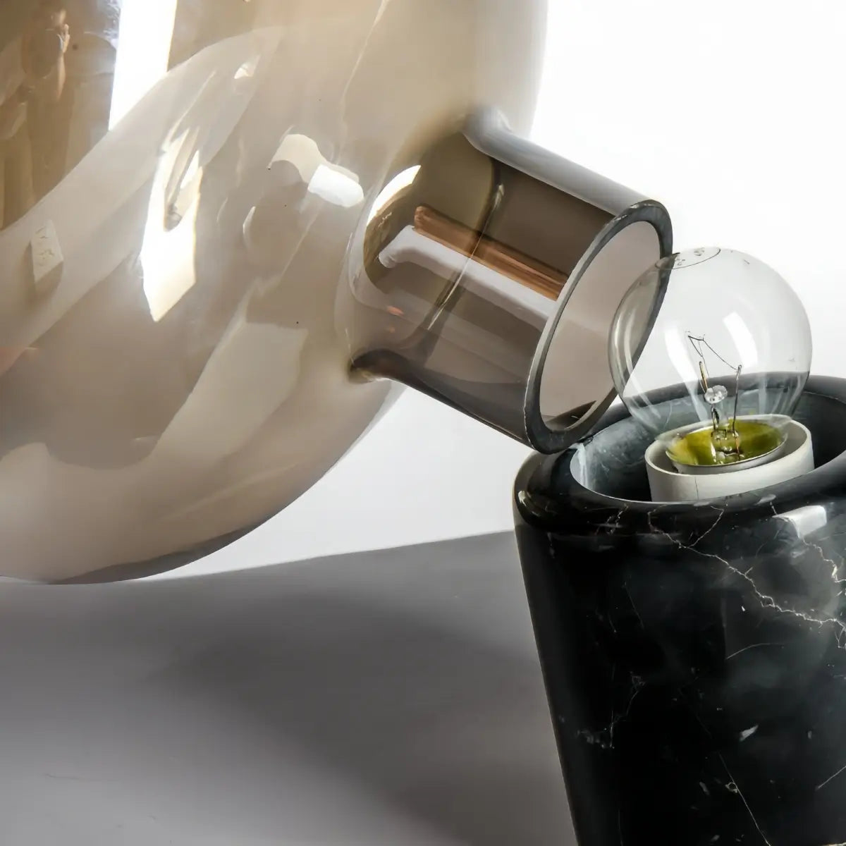 Vetro Luxury Table Lamp – Smoke Grey or Amber for Living Room