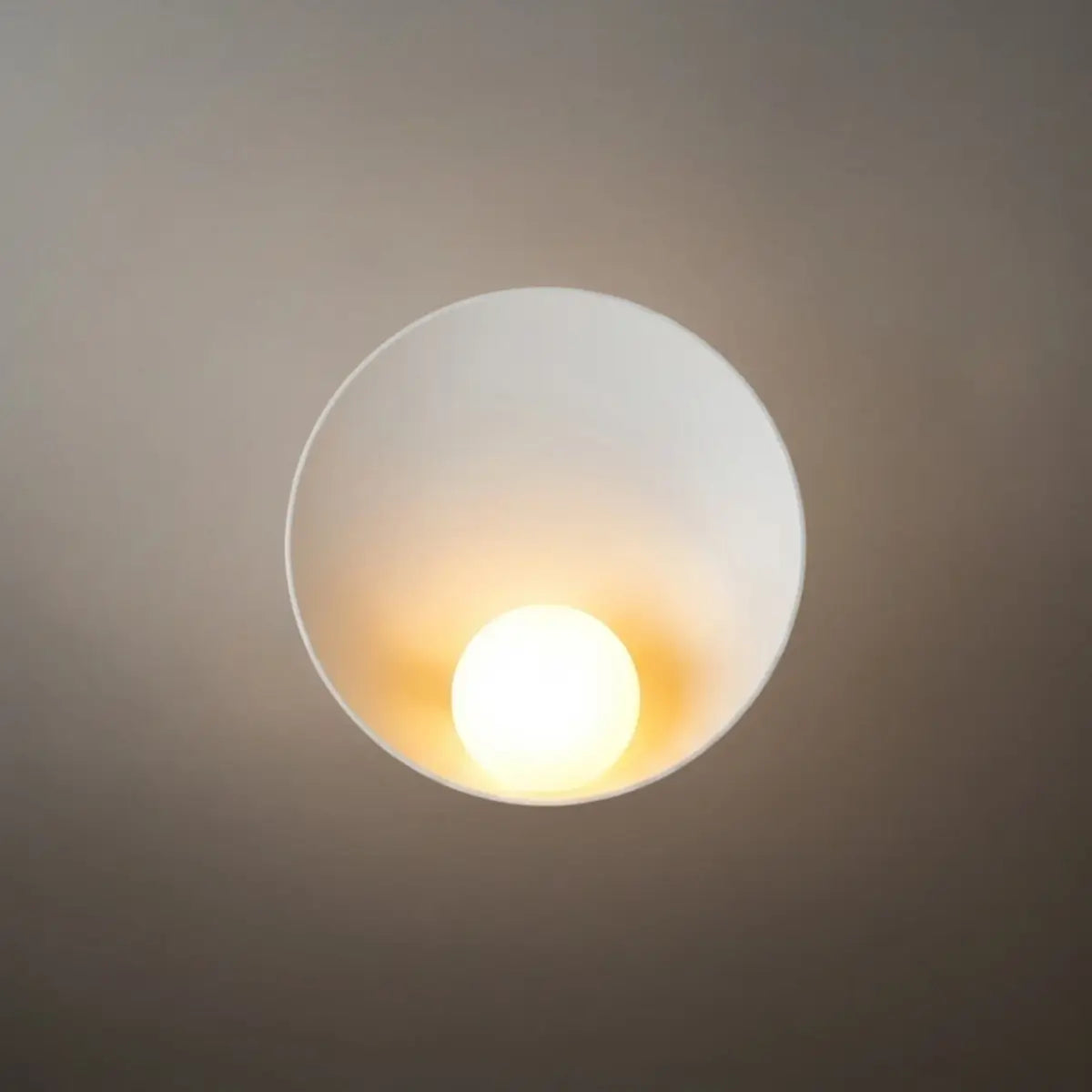 Wall Lamp — Natural Resin & Metal with Warm Glow Bedroom