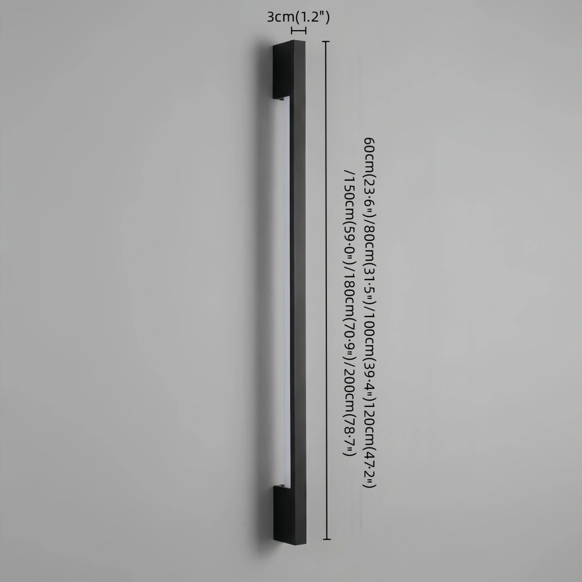 Arcato Modern Linear LED Wall Lamp – Black Wall-Mounted Light for Living Room