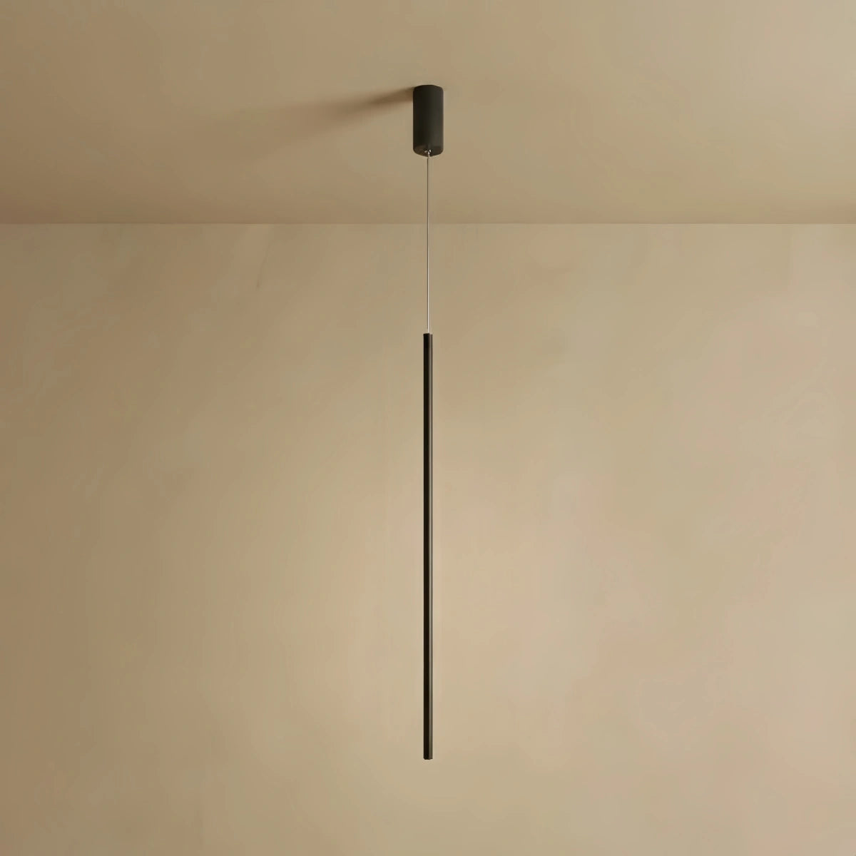 Arcato Minimalist Linear Pendant Light Black Metal Lamp