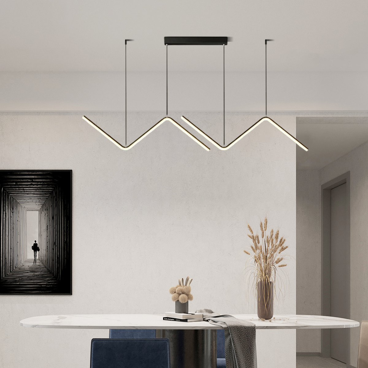 Minimalist Black/Gold Pendant Light