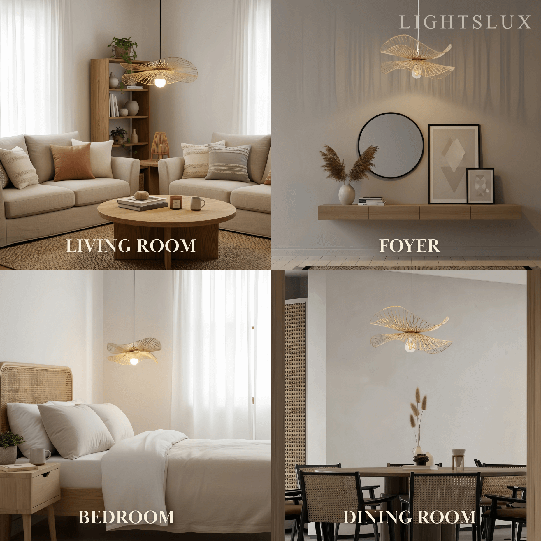 Bamburo Natural Rattan Pendant Light