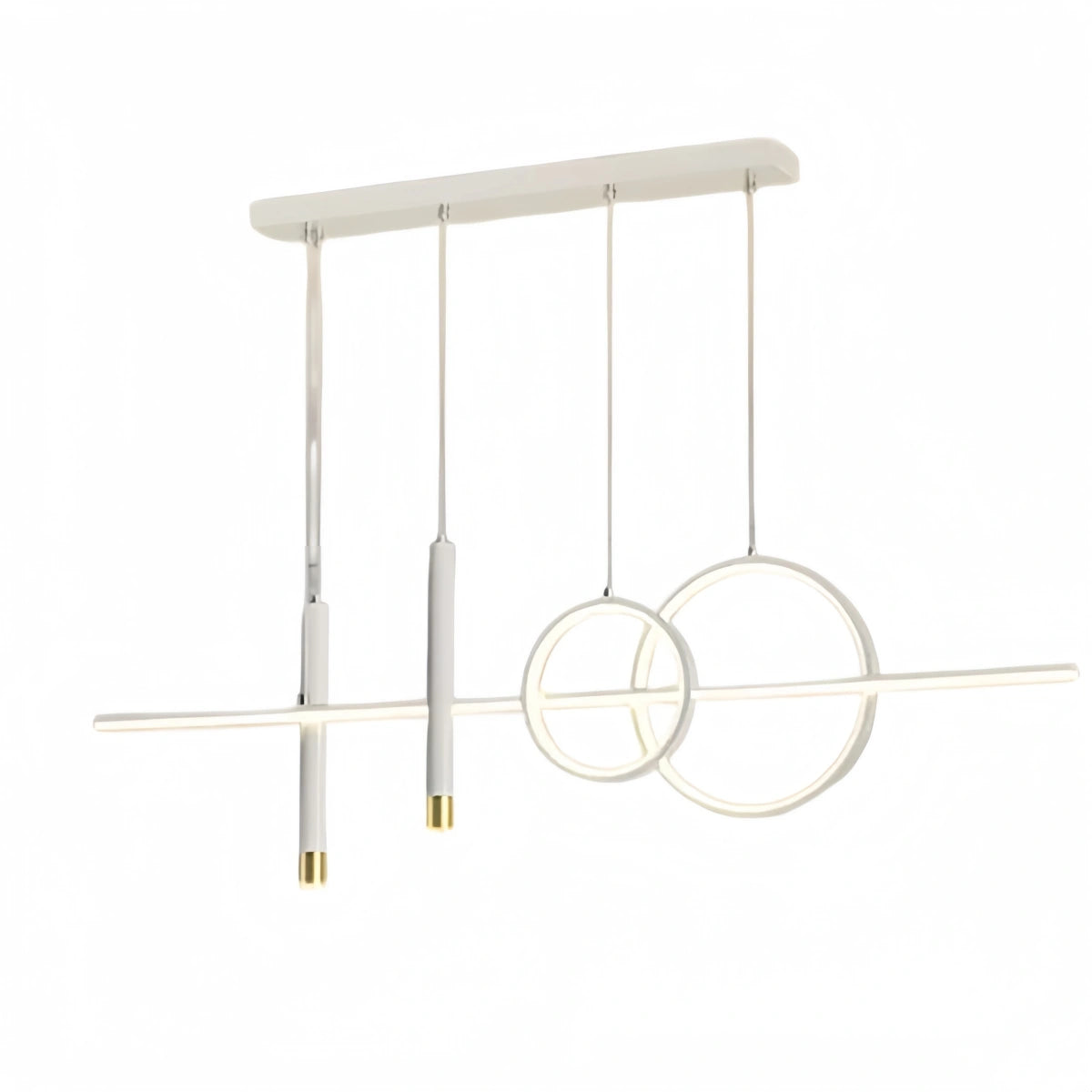 Arcato Modern Geometric Pendant Light — Black/Gold Metal & Acrylic Dining Room