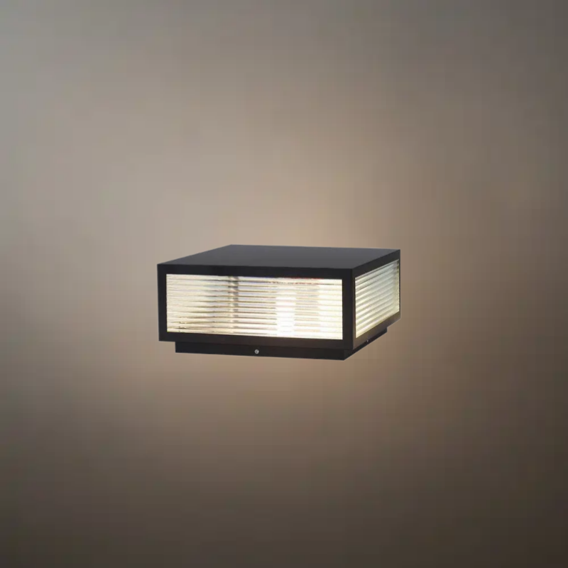 Irondale Modern Black Solar Pillar Light – Outdoor Lighting for Doorway/Path