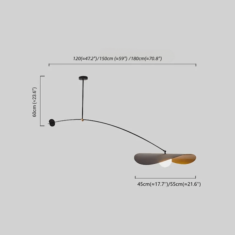 Irondale Modern Pendant Light - Black/White/Gold Metal for Living Room