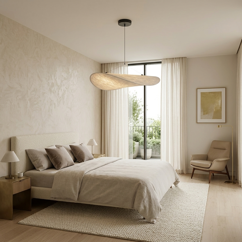 Japandi Paper & Silk Lamp