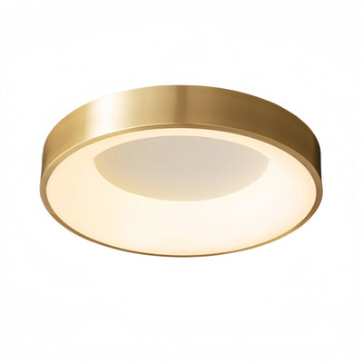 Arcato Modern Flush Mount Ceiling Light – Gold/ Black LED for Living Room