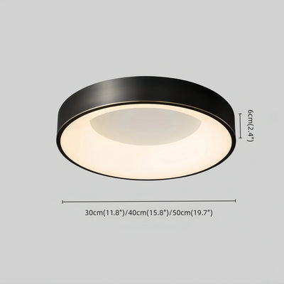 Arcato Modern Flush Mount Ceiling Light – Gold/ Black LED for Living Room