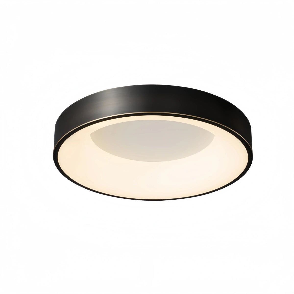 Arcato Modern Flush Mount Ceiling Light – Gold/ Black LED for Living Room