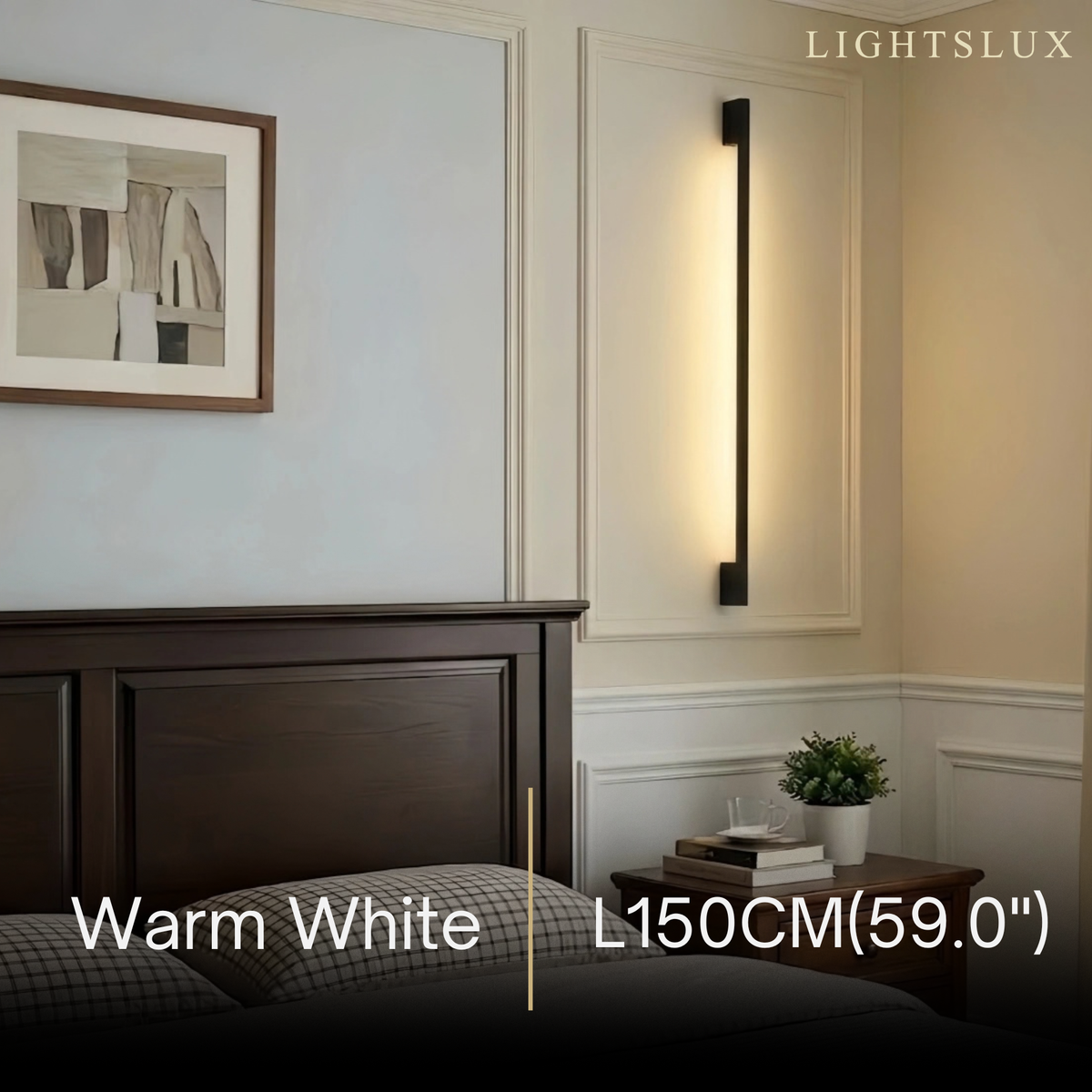 Arcato Modern Linear LED Wall Lamp – Black Wall-Mounted Light for Living Room