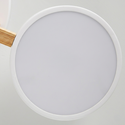 Arcato Modern Round Ceiling Light – 3-Color Fixture with Three Heads Bedroom