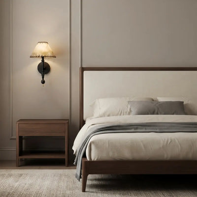 Lunara Mid-Century Wall Lamp -- Black Walnut for Bedroom Living Room