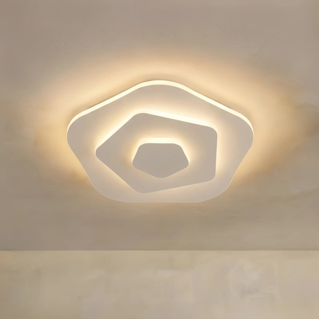 Crema Modern Nordic Round Flush Mount Ceiling Light – White Fixture