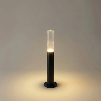 Irondale Modern Pathway Lights - Black Metal/Acrylic Cylindrical Design Garden