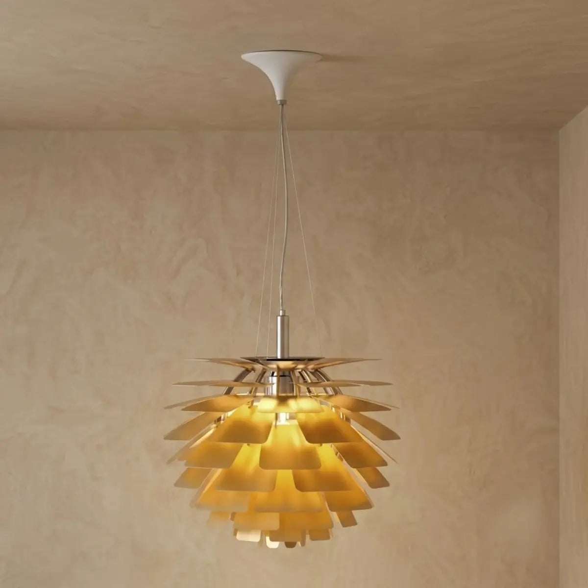 Vivara Nordic Aluminum Pendant Light — Pinecone Design Siver/White/Black for Dining Room