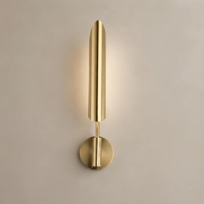 Excelis Modern Linear Wall Lamp - Gold Metal & Glass for Garden/Corridor