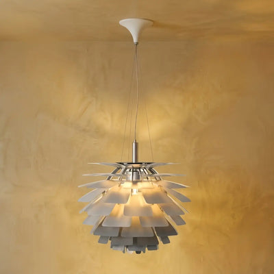 Vivara Nordic Aluminum Pendant Light — Pinecone Design Siver/White/Black for Dining Room