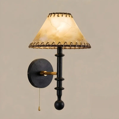 Lunara Mid-Century Wall Lamp -- Black Walnut for Bedroom Living Room