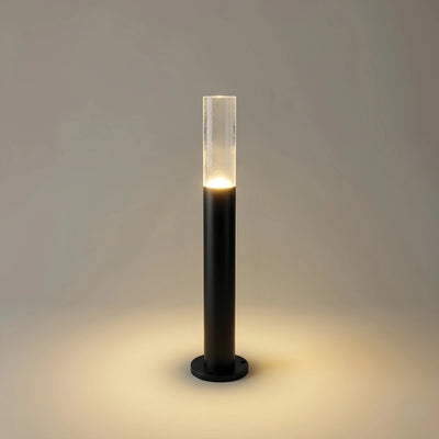 Irondale Modern Pathway Lights - Black Metal/Acrylic Cylindrical Design Garden