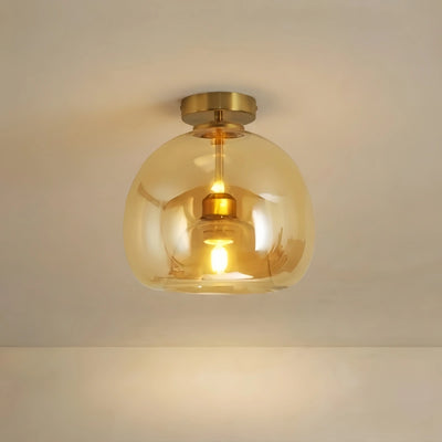 Vetro Modern Globe LED Ceiling Light/Pendant Light – Black/Gold for Hallway
