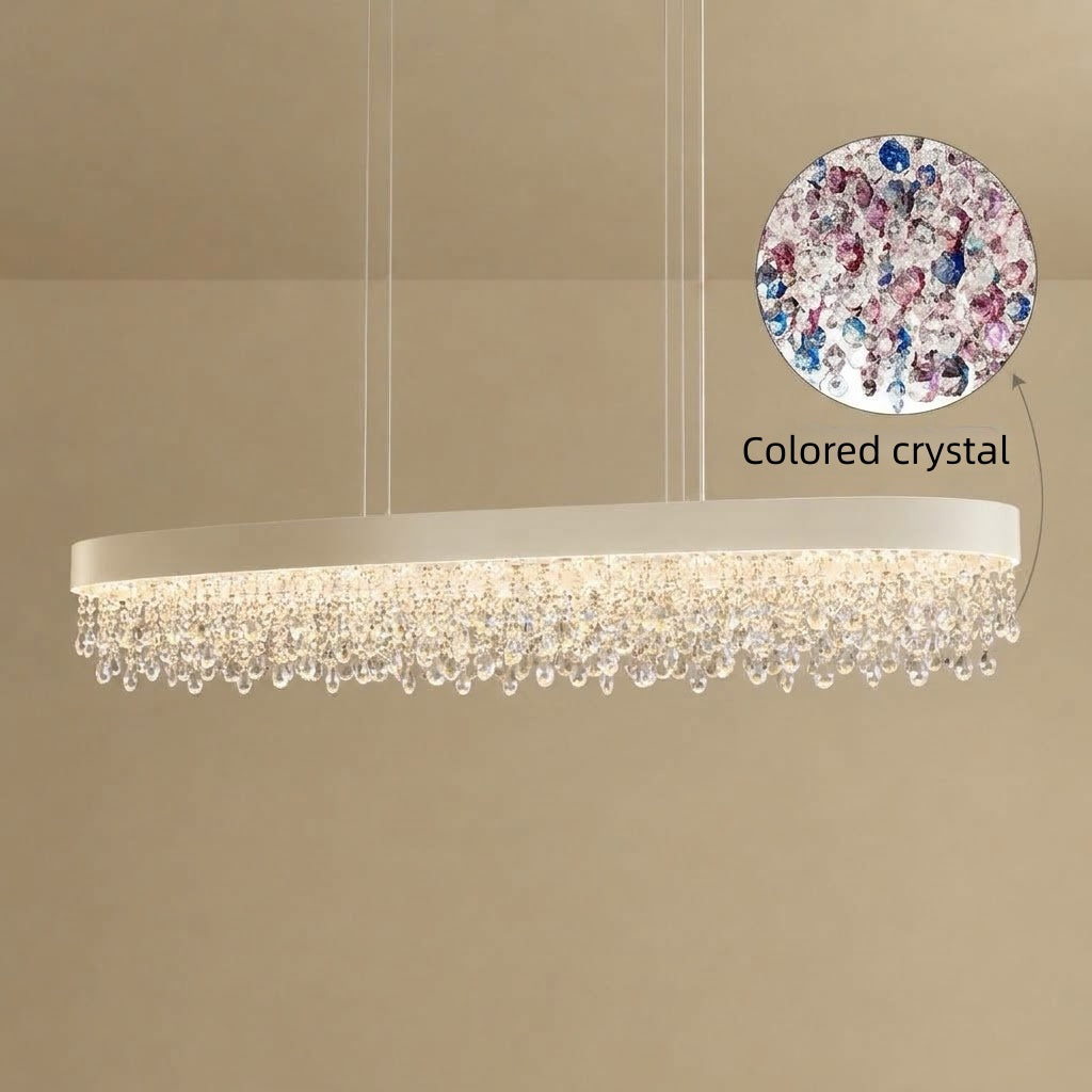 Excelis Royal Crystal Pendant Light - 4-Color Dining Room/Kitchen Island