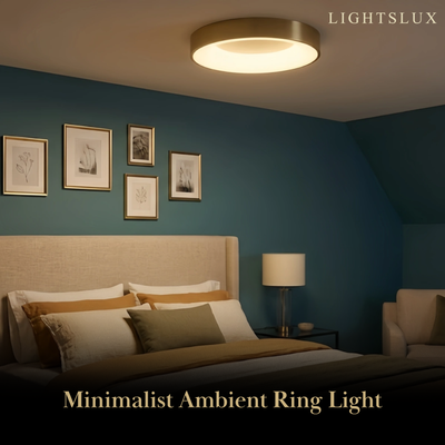 Arcato Modern Flush Mount Ceiling Light – Gold/ Black LED for Living Room