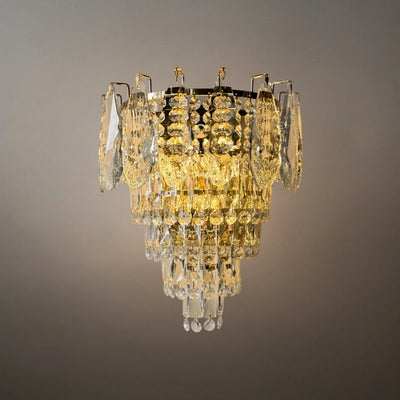 Velora Italian Luxury Wall Lamp--Crystal Shade Wall Lamp for Bedroom
