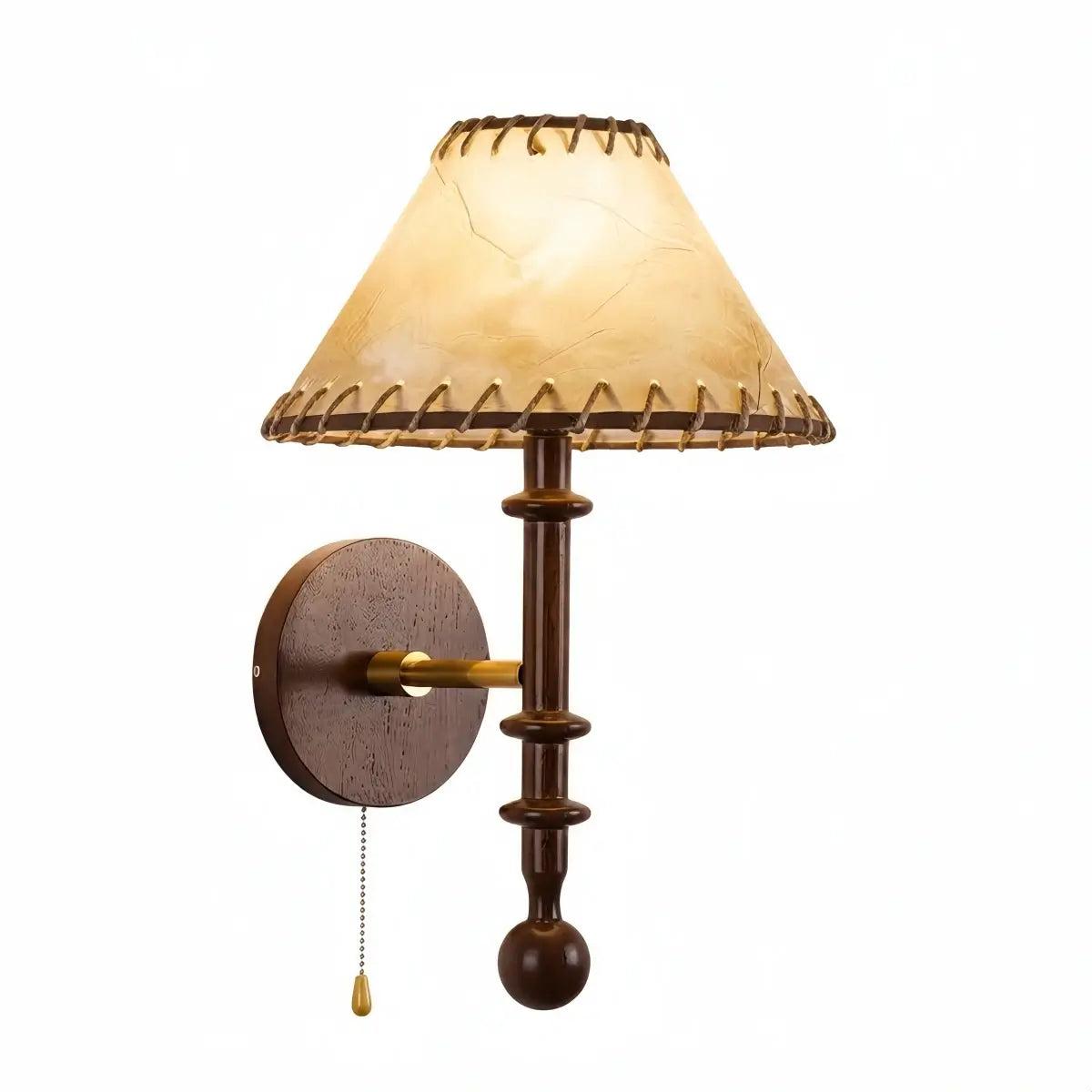 Lunara Mid-Century Wall Lamp -- Black Walnut for Bedroom Living Room