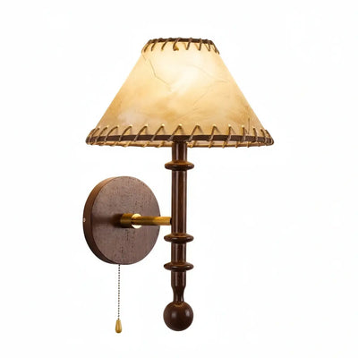 Lunara Mid-Century Wall Lamp -- Black Walnut for Bedroom Living Room