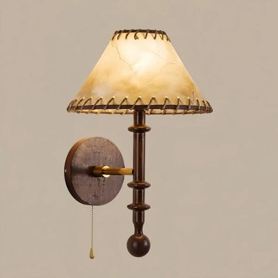 Lunara Mid-Century Wall Lamp -- Black Walnut for Bedroom Living Room