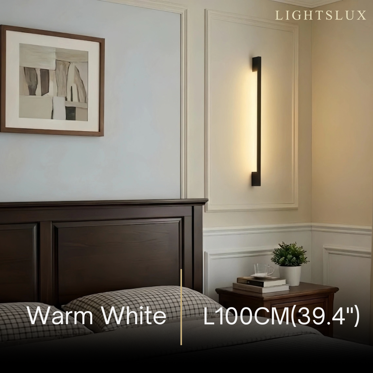 Arcato Modern Linear LED Wall Lamp – Black Wall-Mounted Light for Living Room