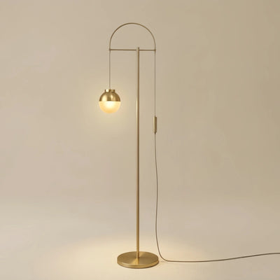 Floor Lamp – Curved Metal Design for Living Room