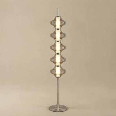 Modern Metal/Glass Floor Lamp -  Lantern Design for Bedroom