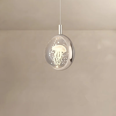 Vivara Art Deco Gold Pendant Light – Globular Metal/Crystal 