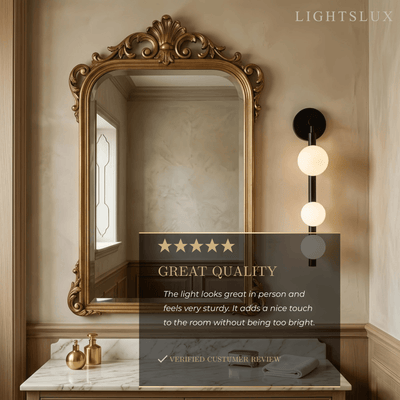 Modern_Wall_Light__Black_Metal_Glass_Globular_Design