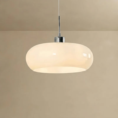  Modern Pendant Light – White Metal Fixture for Dining Room