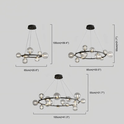 Art Deco Gold Ceiling Light - Dimensions