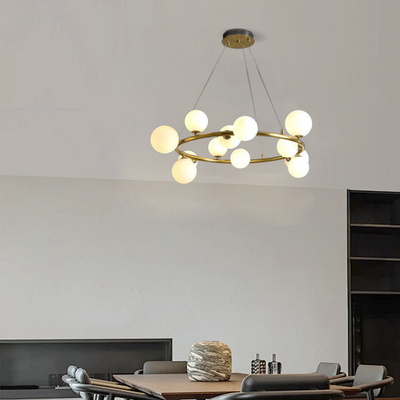 Art Deco Gold Ceiling Light - Dining Room