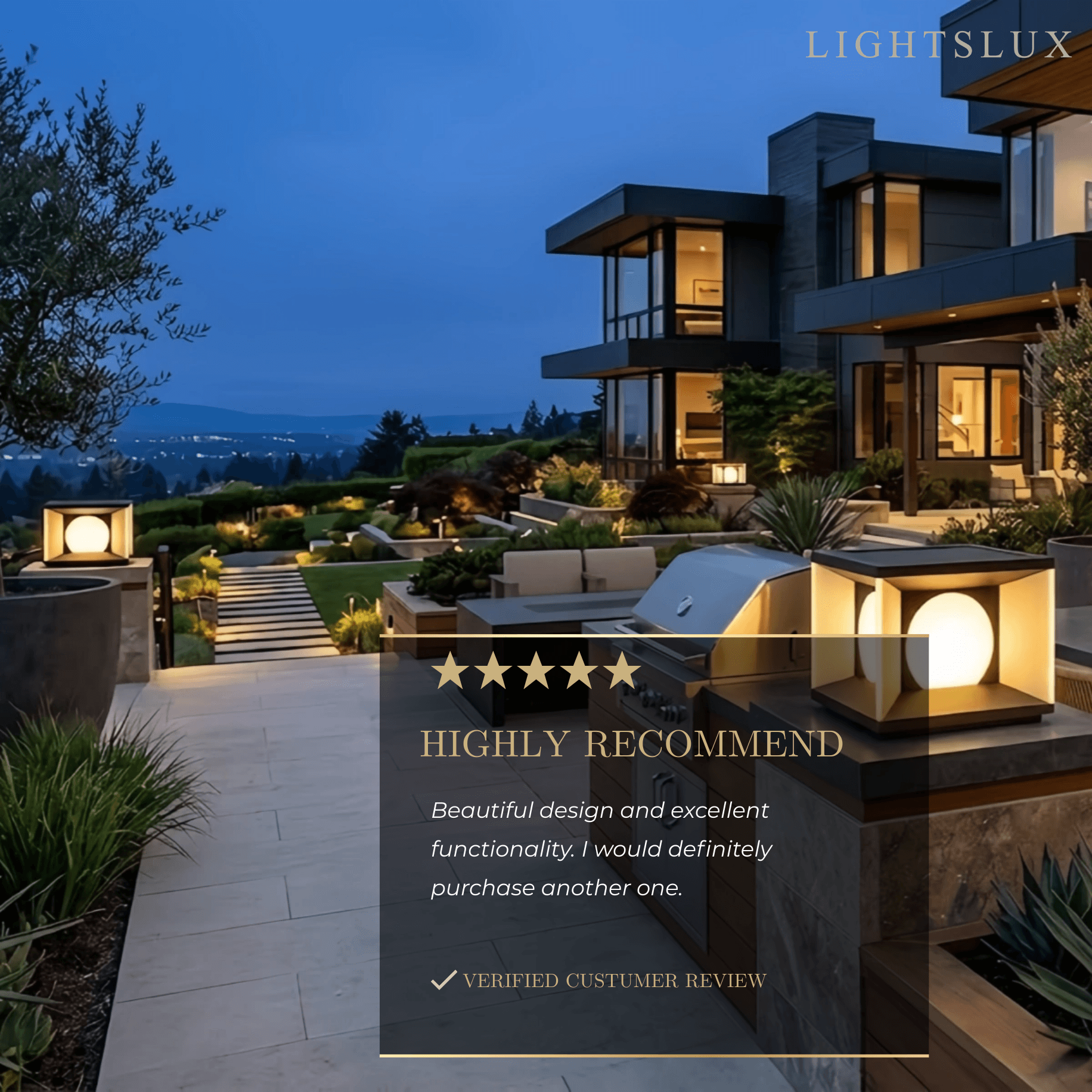 Arcato Modern Rectangular Pillar Light